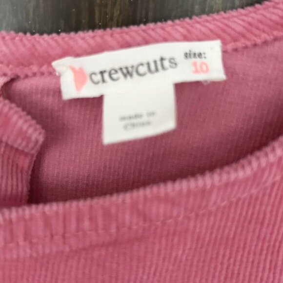 Crewcuts Pink Corduroy Jumper With Heart Pocket Girls Size 10 - Picture 2 of 7